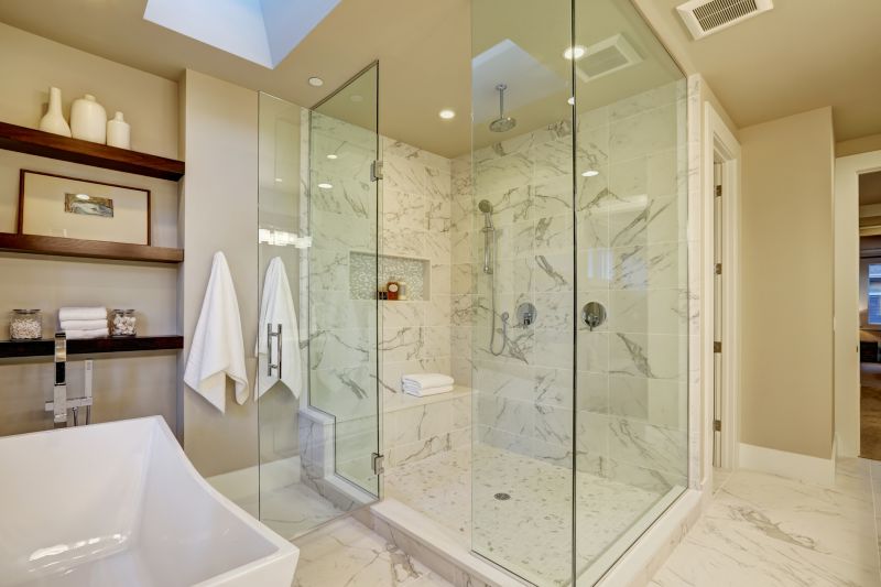 Elegant Shower with Tiled Walls