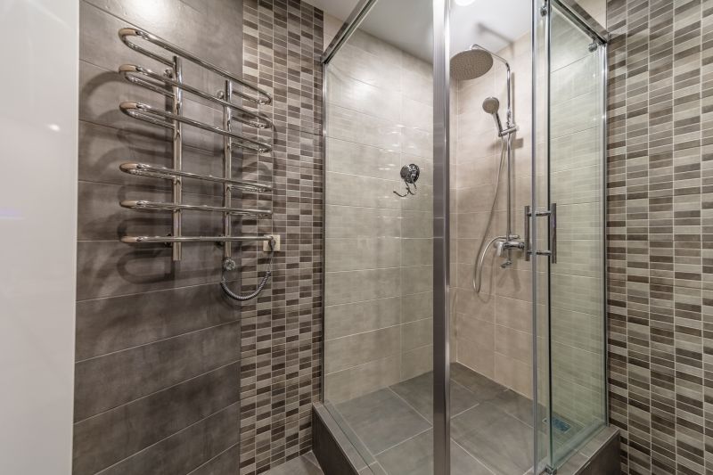 Contemporary Shower with Glass Panel